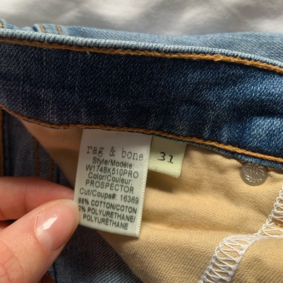 Rag & bone light wash ripped jeans. - Picture 3 of 3